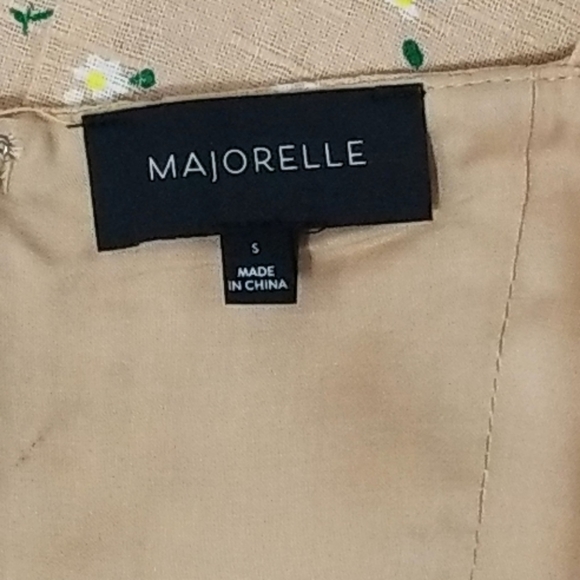 MAJORELLE NWT Womens Anna Floral Printed Wrap Dress in Tan Ditsy Size S - Picture 8 of 8